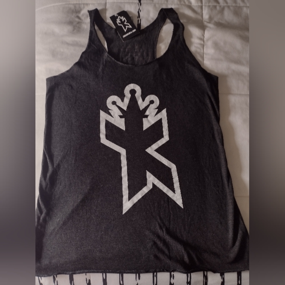 Women's Black Graphic Tank Top